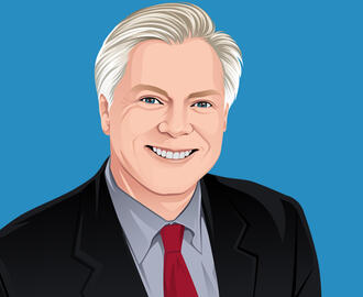 Illustration of smiling man in suit